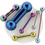 Titanium barbell (internally threaded)